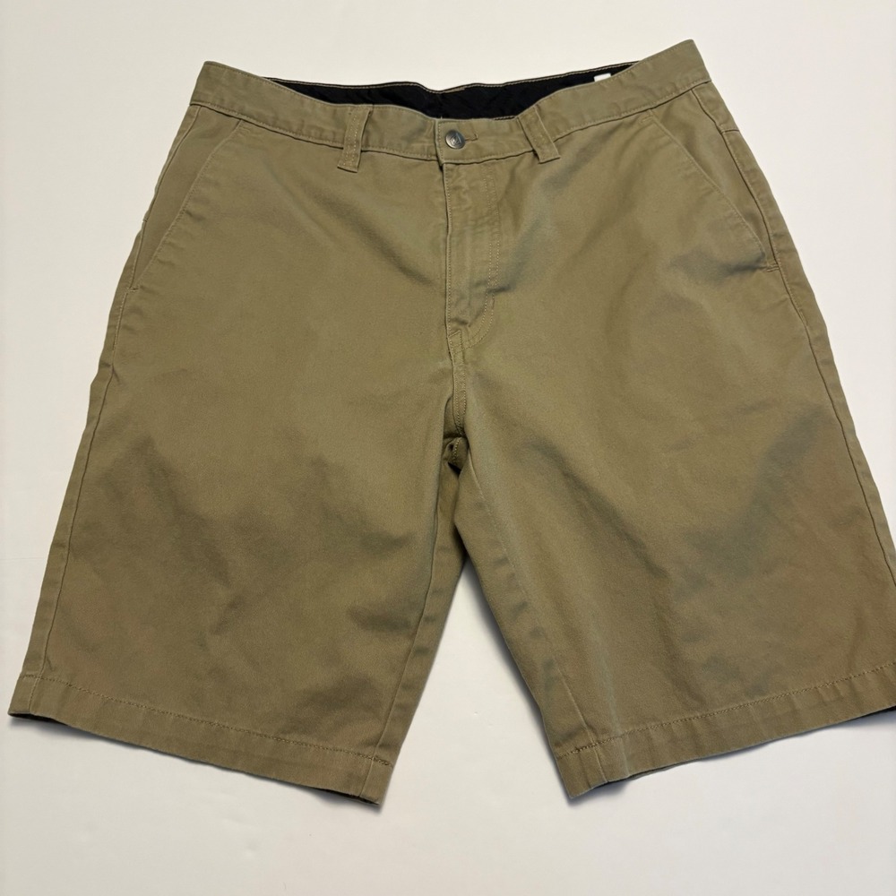 Volcom Chino Shorts Mens 34 Khaki Tan A09313S0 Frickin Modern Stretch Skate